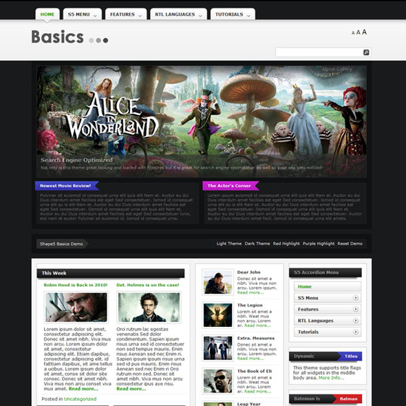 Shape5 Basics - Download Entertainment WordPress Theme