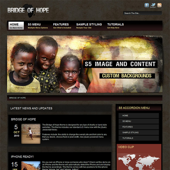Shape5 Bridge of Hope - Download Charity WordPress Theme