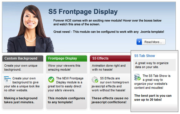 Shape5 Frontpage Display - Download Extension Joomla