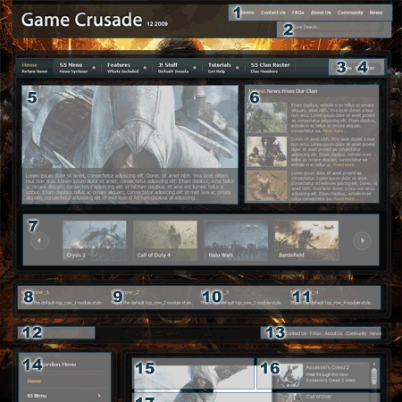 Shape5 Game Crusade - Download Joomla Responsive Template
