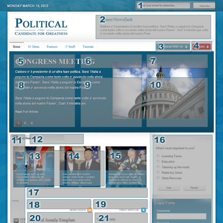 Shape5 Political - Download Joomla Responsive Template
