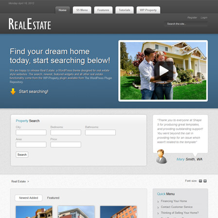 Shape5 Real Estate - Download Business WordPress Theme