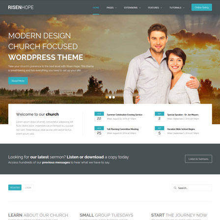 Shape5 Risen Hope - Download Church WordPress Theme