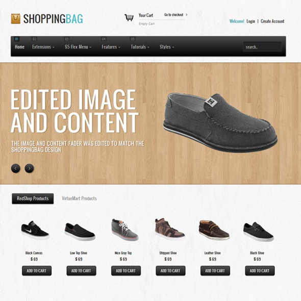 Shape5 Shopping Bag - Download Joomla Responsive Template