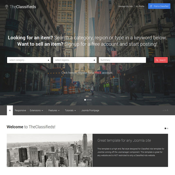 Shape5 TheClassifieds - Download Joomla Responsive Template