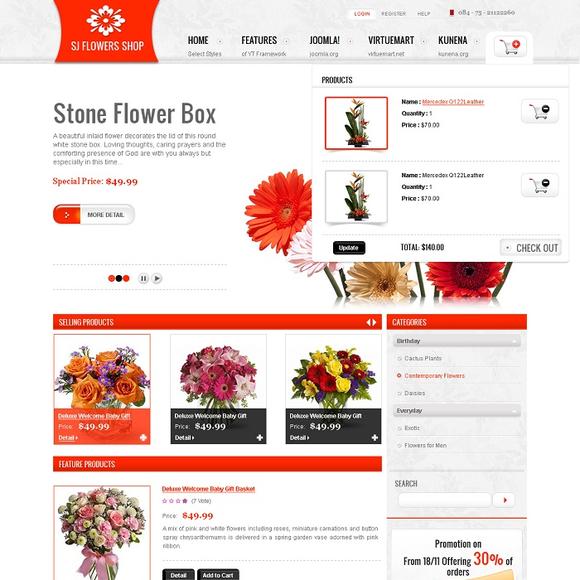 SJ Flower Store - Download Joomla Template