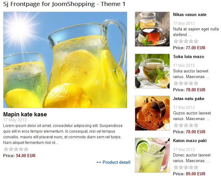 SJ Frontpage for JoomShopping - Download Joomla! Module