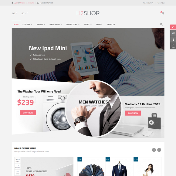 SJ H2shop - Download Responsive Joomla Template