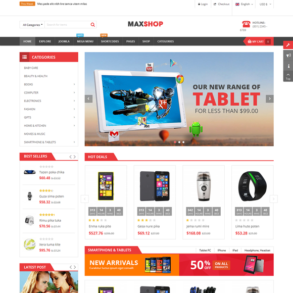 SJ Maxshop - Download Responsive Joomla Template