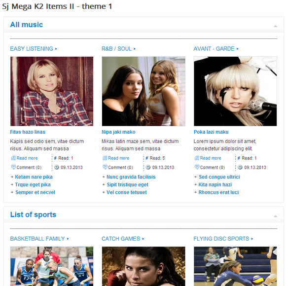 SJ Mega K2 Items II - Download Joomla! Module