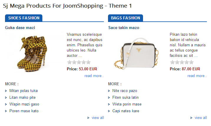 SJ Mega Product for JoomShopping - Download Joomla! Module