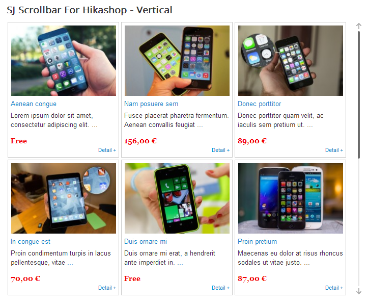 SJ Scrollbar for HikaShop - Download Joomla! Module