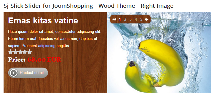 SJ Slick Slider for JoomShopping - Download Joomla! Module