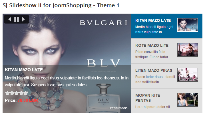 SJ Slideshow II for JoomShopping - Download Joomla! Module