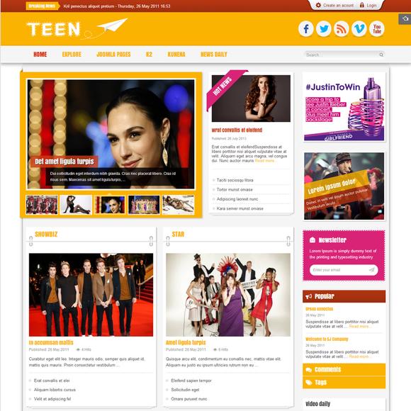 SJ Teen - Download Responsive Joomla Template