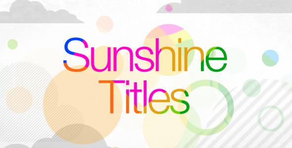 Sunshine Titles - Download Videohive 12815285