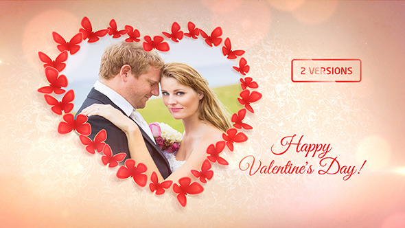 Sweet Butterflies Valentines Day Card - Download Videohive 10341841