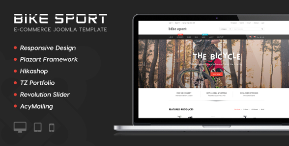 Templaza Bike Sport - Download E-Commerce Joomla Template
