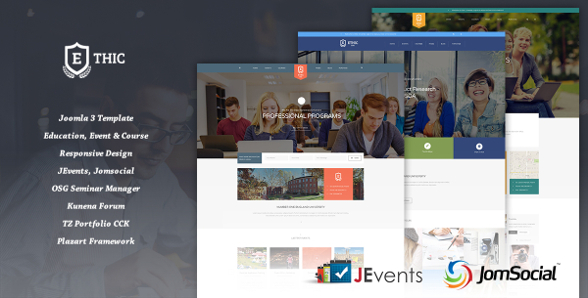 Templaza ETHIC - Download Education, Event and Course Template