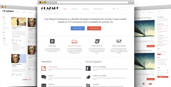 Templaza Plazart Blank - Download Free Clean Joomla Template