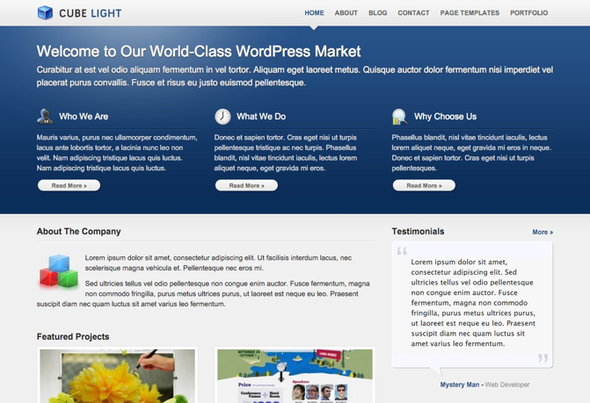 Theme-Junkie CubeLight - Download Business WordPress Theme