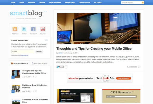 Theme-Junkie Smartblog - Download Blog WordPress Theme