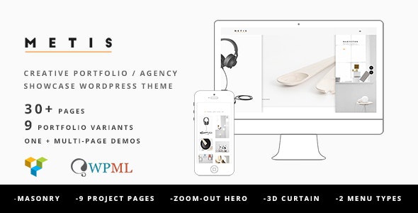 ThemeForest Metis - Download Portfolio / Agency WordPress Theme