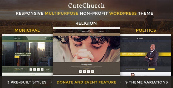 ThemeForest CuteChurch - Download Religion & Political WordPress Theme
