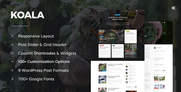 ThemeForest Koala - Download Responsive WordPress Blog Theme