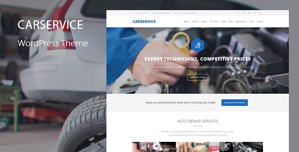 ThemeForest Car Service - Download Mechanic Auto Shop WordPress Theme