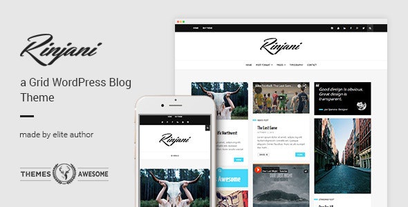 ThemeForest Rinjani - Download A Responsive Grid Blog WordPress Theme