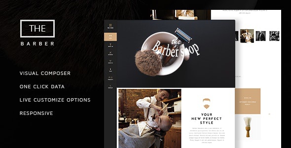 ThemeForest The Barber Shop - Download One Page WordPress Theme For Hair Salon