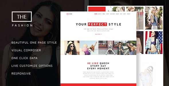 ThemeForest The Fashion - Download Model Agency One Page Beauty WordPress Theme