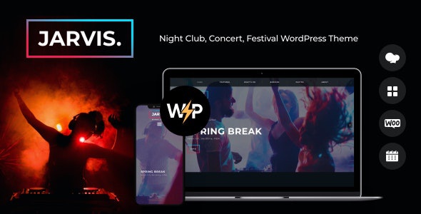 ThemeForest Jarvis - Download Night Club, Concert, Festival WordPress Theme