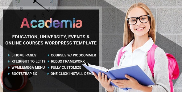 ThemeForest Academia - Download Education Center WordPress Theme