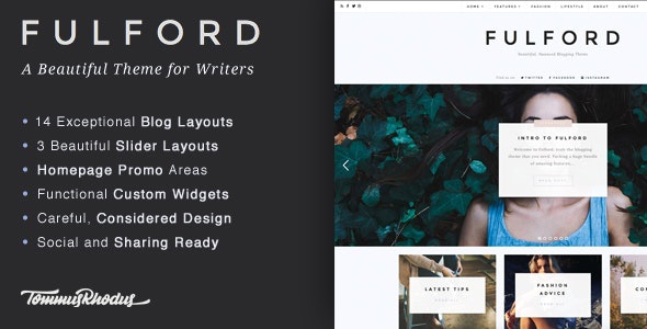 ThemeForest Fulford - Download Responsive WordPress Blogging Theme