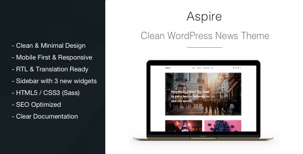 ThemeForest Aspire - Download News & Magazine Clean WordPress Theme