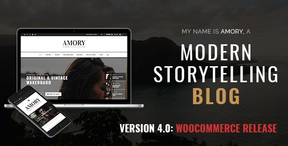 ThemeForest Amory - Download A Responsive WordPress Blog Theme