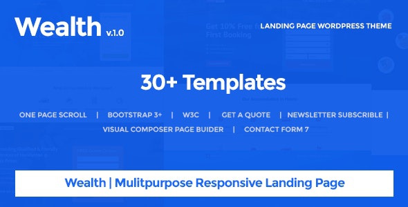 ThemeForest Wealth - Download Multi-Purpose Landing Page WordPress Theme