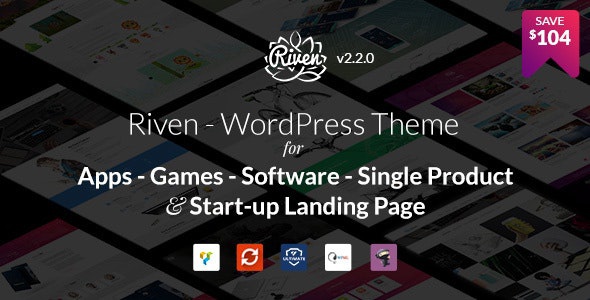 ThemeForest Riven - Download WordPress Theme for App, Game, Single Product Landing Page