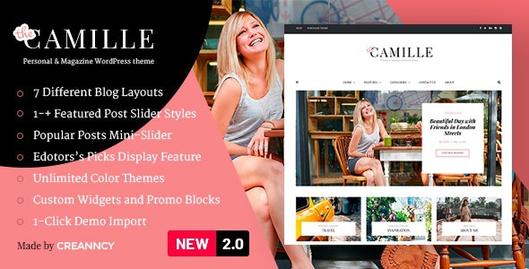 ThemeForest Camille - Download Personal & Magazine WordPress Theme