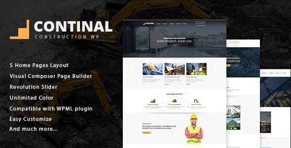 ThemeForest Continal - Download Construction & Business WordPress Theme