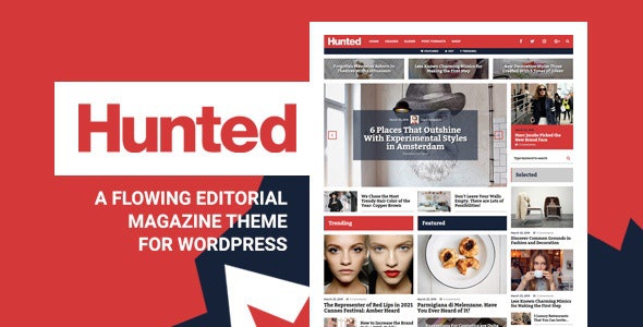 ThemeForest Hunted - Download A Flowing Editorial Magazine WordPress Theme