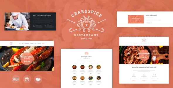 ThemeForest Crab & Spice - Download Restaurant and Cafe Food WordPress Theme