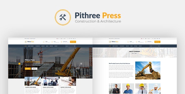 ThemeForest Pithree - Download Construction & Building WordPress Theme