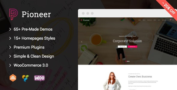 ThemeForest Pioneer - Download Multi-Concept Corporate WordPress Theme