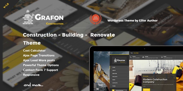 ThemeForest Grafon - Download Construction Building Renovate WordPress Theme