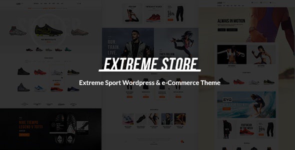 ThemeForest Extreme - Download Sports Clothing & Equipment Store WordPress Theme