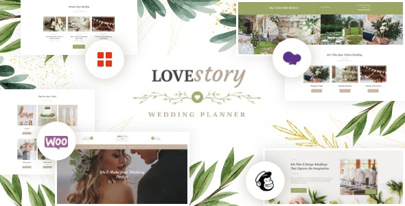 ThemeForest Love Story - Download A Beautiful Wedding and Event Planner WordPress Theme