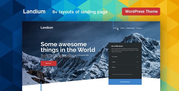 ThemeForest Landium - Download Landing Page WordPress Theme